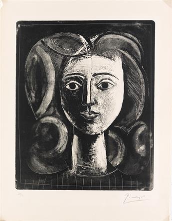 PABLO PICASSO Tête de jeune fille.